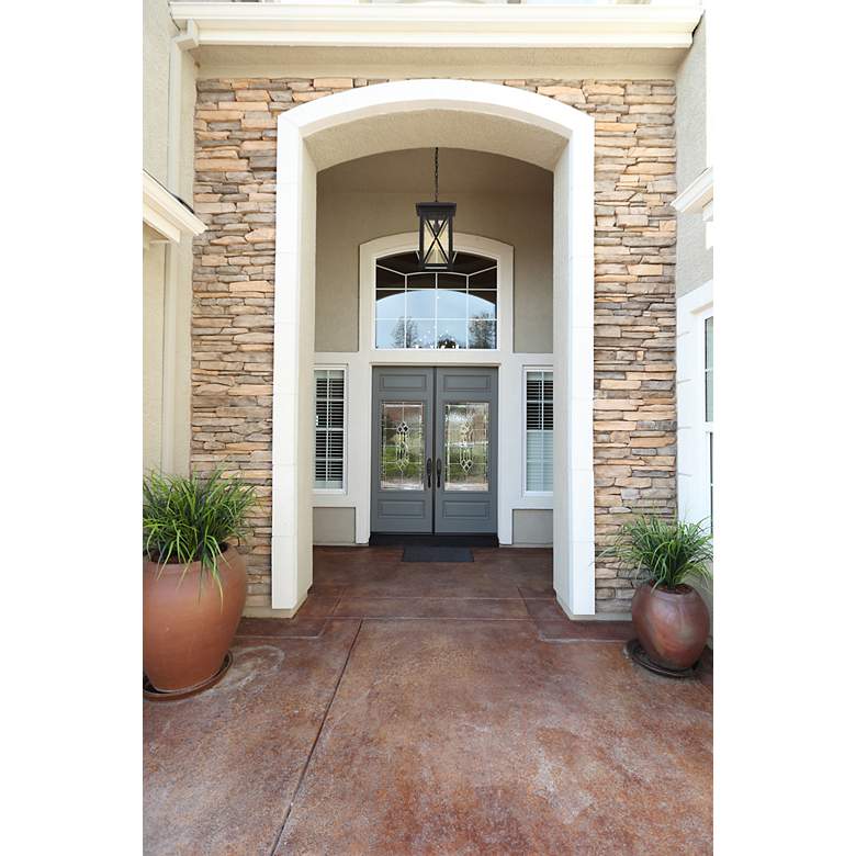 Image 4 Brookside by Z-Lite Black 1 Light Outdoor Chain Mount Ceiling Fixture more views