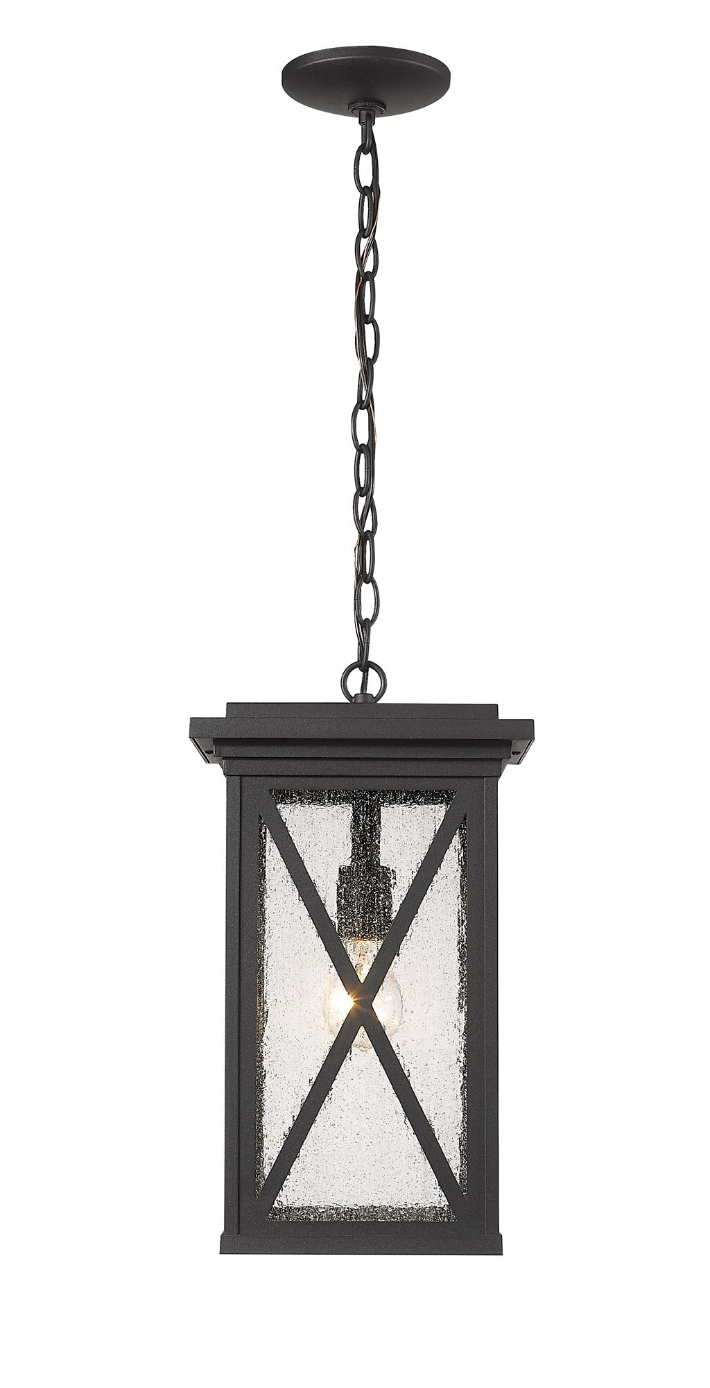 Image 5 Brookside by Z-Lite Black 1 Light Outdoor Chain Mount Ceiling Fixture more views