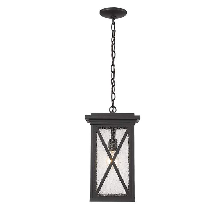 Image 5 Brookside by Z-Lite Black 1 Light Outdoor Chain Mount Ceiling Fixture more views