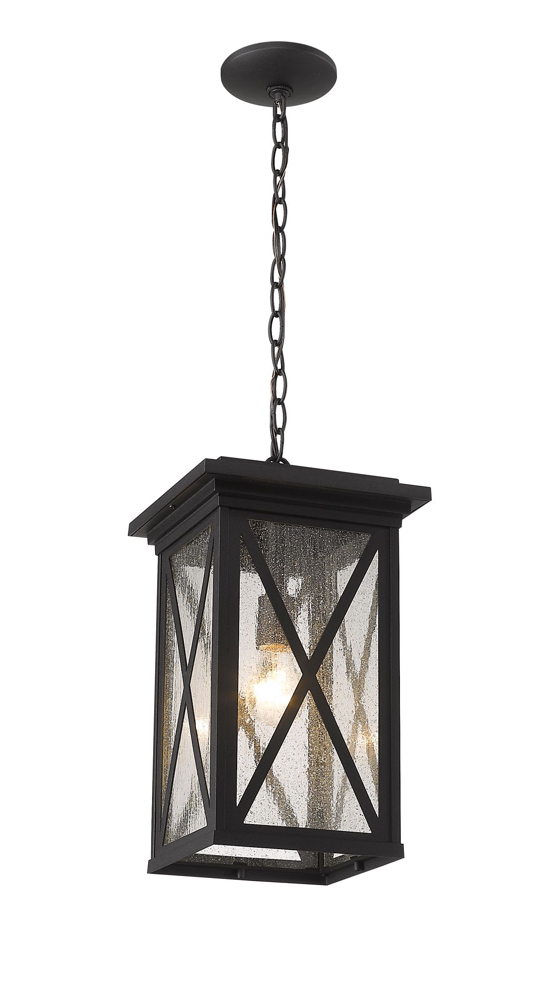 Image 6 Brookside by Z-Lite Black 1 Light Outdoor Chain Mount Ceiling Fixture more views