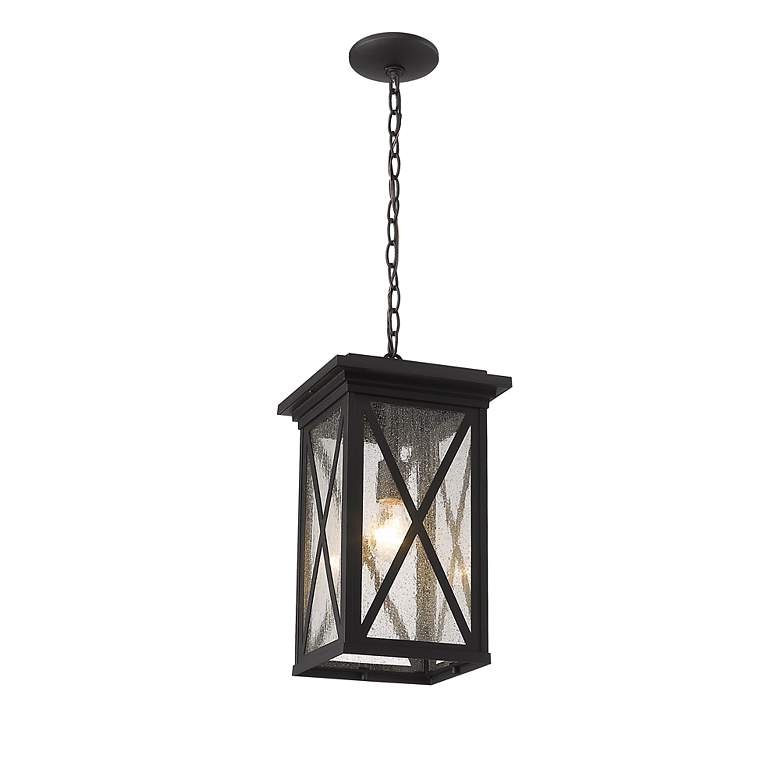 Image 6 Brookside by Z-Lite Black 1 Light Outdoor Chain Mount Ceiling Fixture more views
