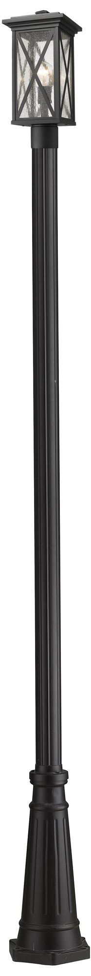 Brookside by Z-Lite Black 110.5 inch 1 Light Outdoor Post Mounted Fixture