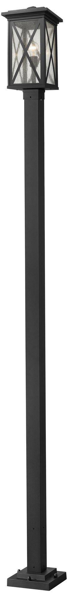 Brookside by Z-Lite Black 112.75 inch 1 Light Outdoor Post Mounted Fixture