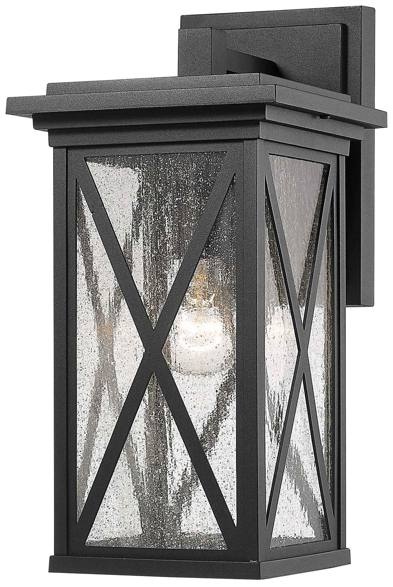 Brookside by Z-Lite Black 15.25 inch 1 Light Outdoor Wall Sconce