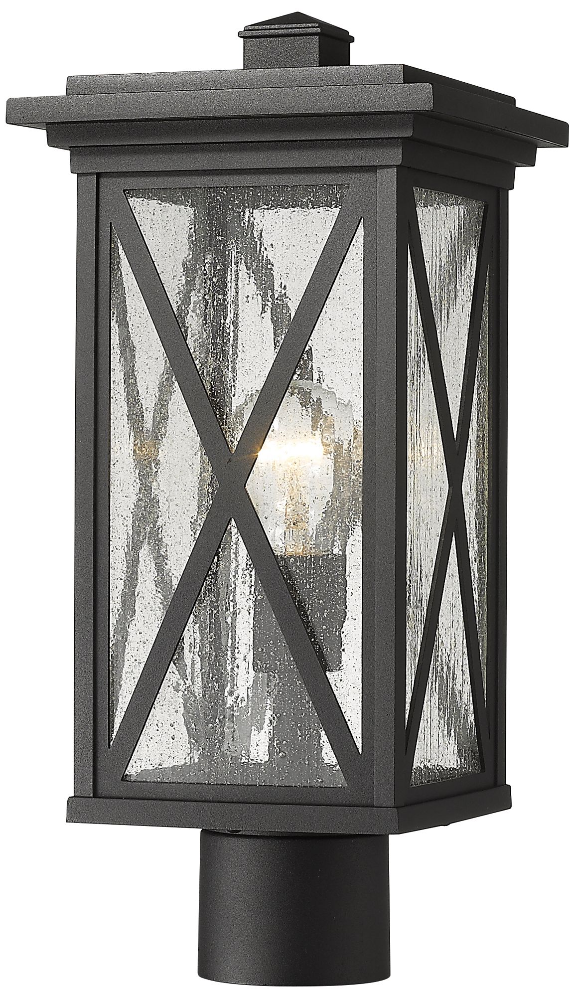 Brookside by Z-Lite Black 16.5 inch 1 Light Outdoor Post Mount Fixture