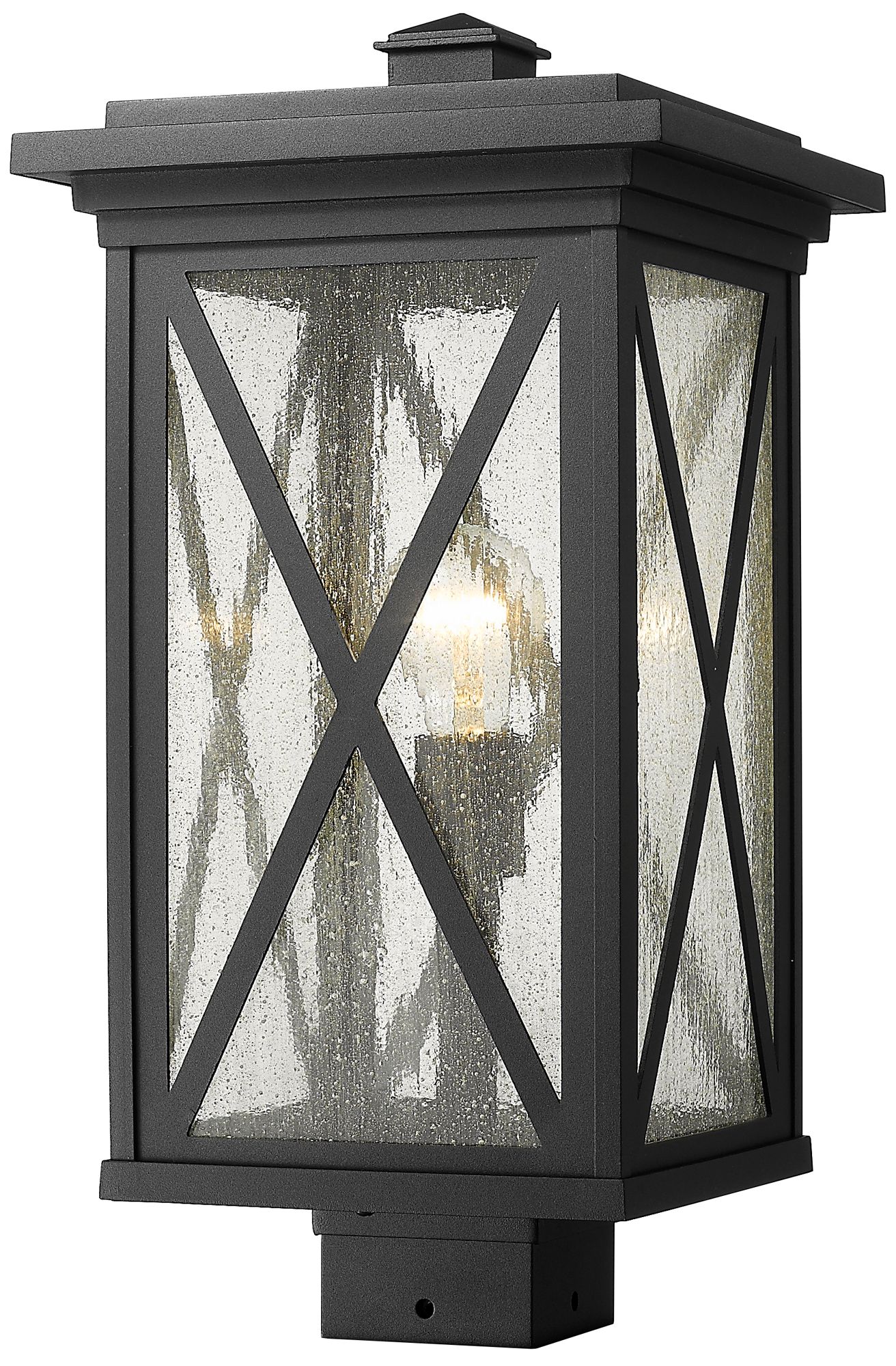 Brookside by Z-Lite Black 18.75 inch 1 Light Outdoor Post Mount Fixture