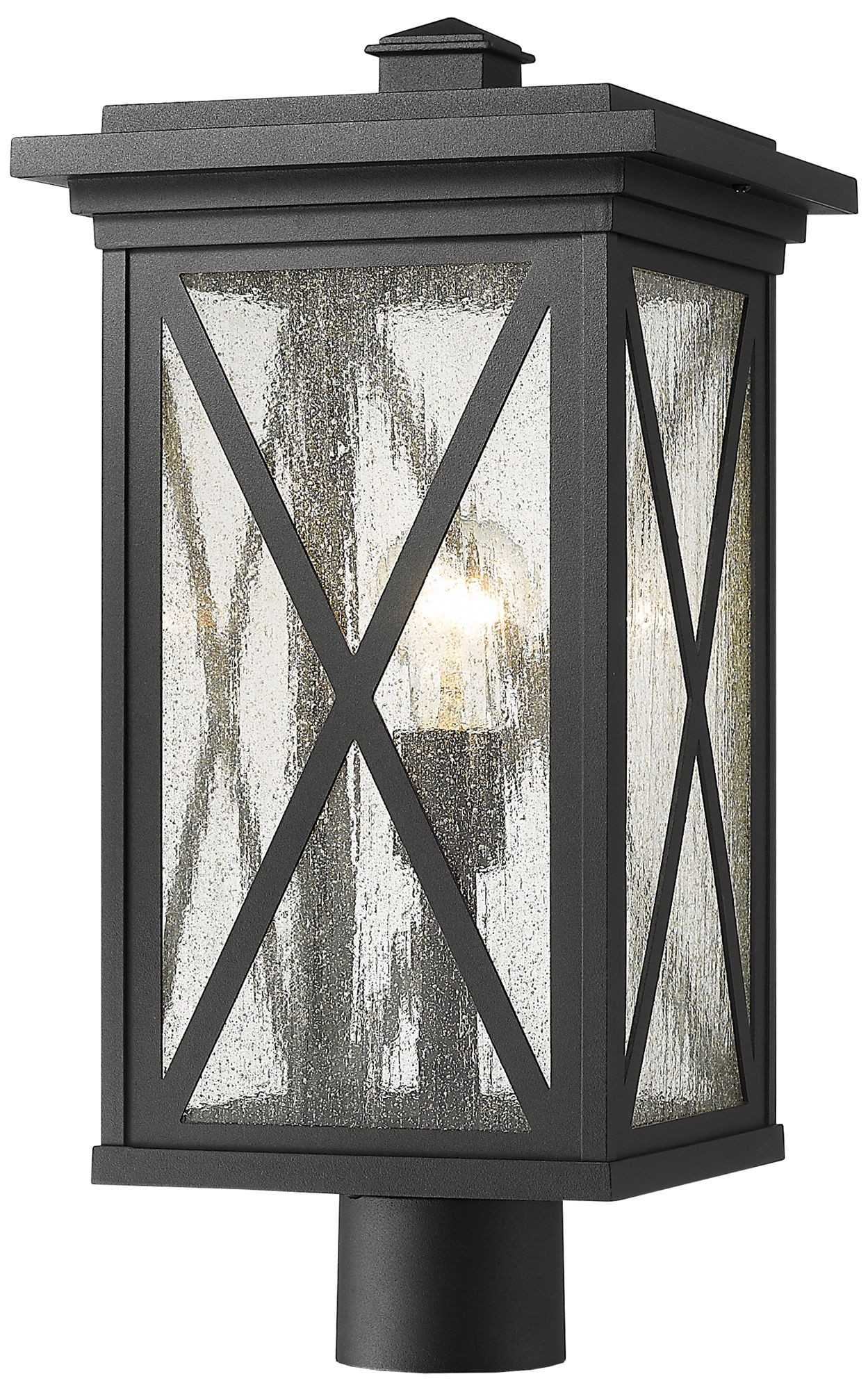 Brookside by Z-Lite Black 19.5 inch 1 Light Outdoor Post Mount Fixture