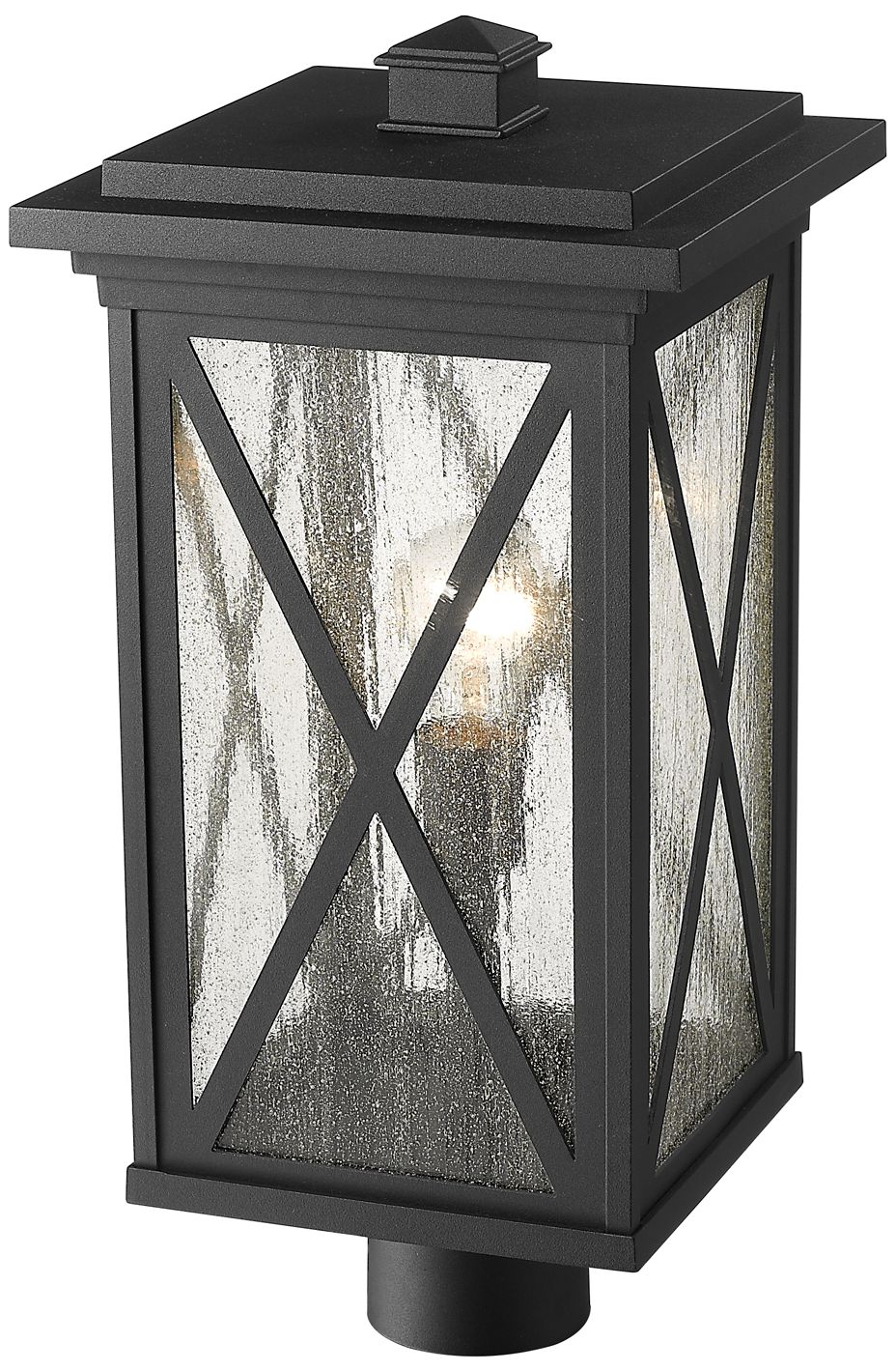 Image 3 Brookside by Z-Lite Black 19.5 inch 1 Light Outdoor Post Mount Fixture more views
