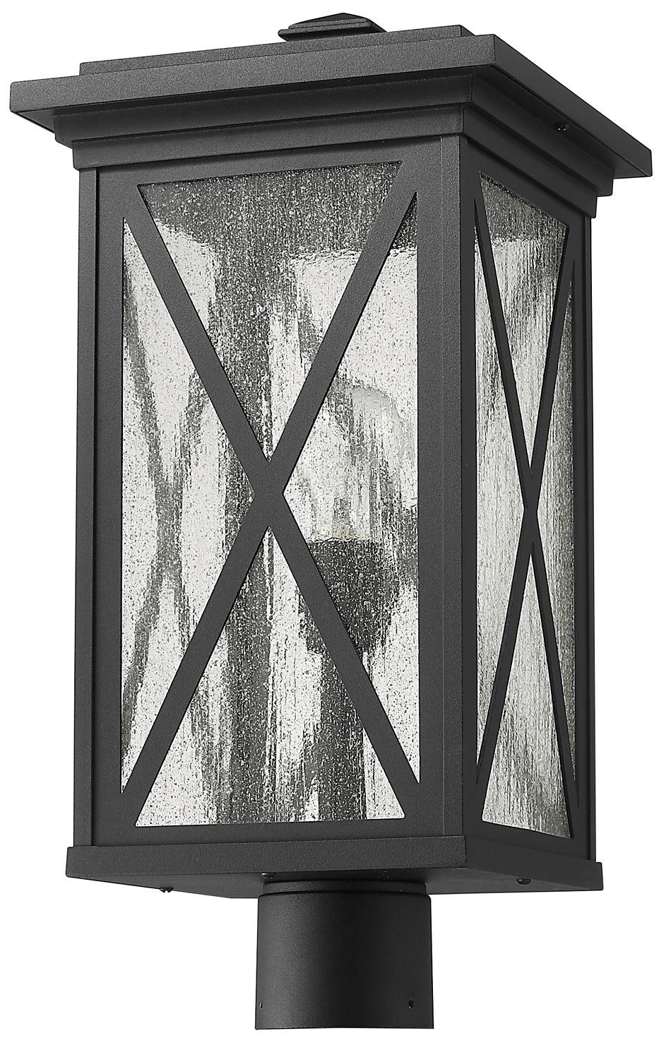 Image 5 Brookside by Z-Lite Black 19.5 inch 1 Light Outdoor Post Mount Fixture more views