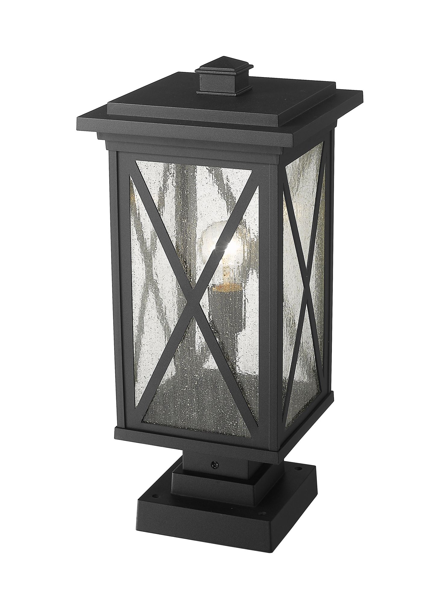 Image 6 Brookside by Z-Lite Black 21.25 inch 1 Light Outdoor Pier Mounted Fixture more views