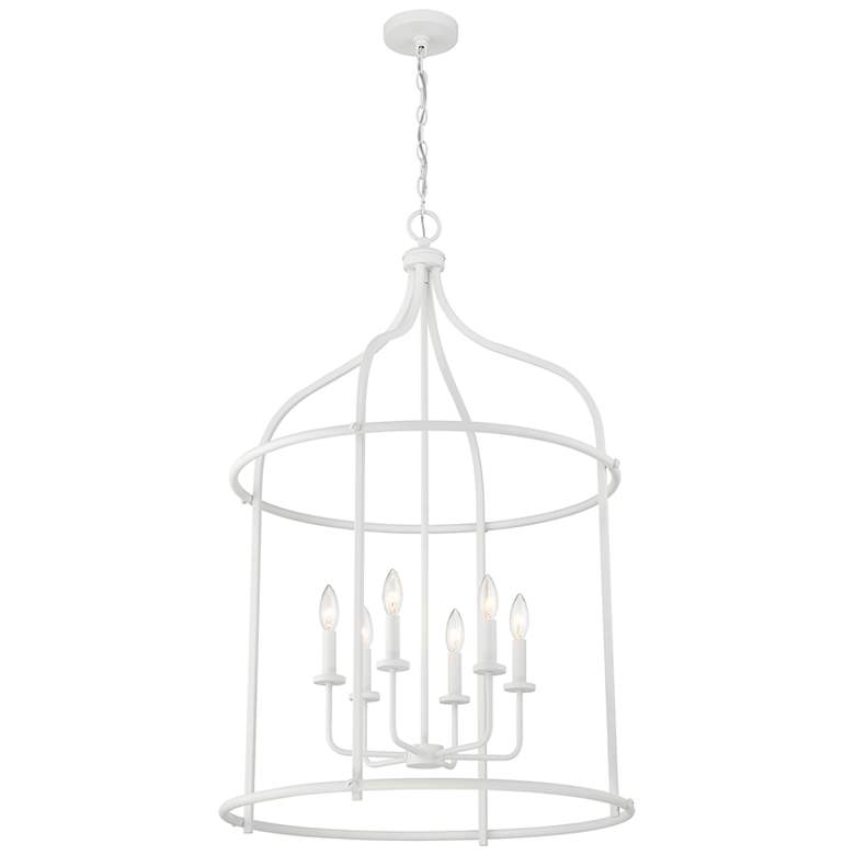 Image 4 Brookstone 6-Light Pendant in Bisque White more views
