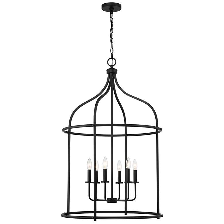 Image 1 Brookstone 6-Light Pendant in Matte Black
