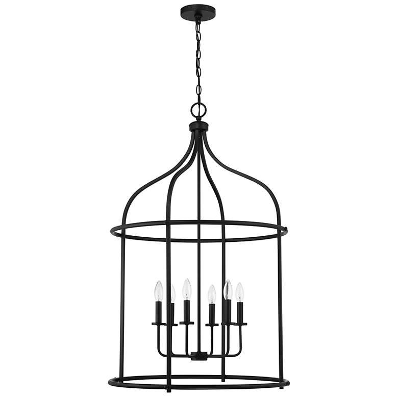 Image 2 Brookstone 6-Light Pendant in Matte Black more views