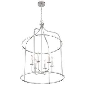 Image5 of Brookstone 6-Light Pendant in Satin Nickel more views