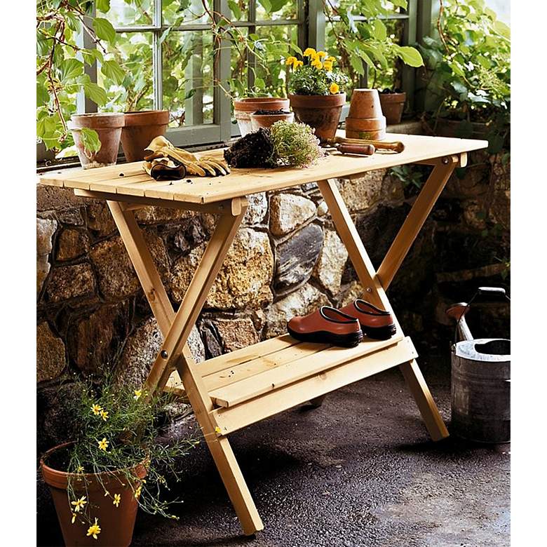 Brooktrails Outdoor Simple Potting Bench/Console Table