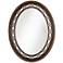 Brookview Antique Wood 28" x 36 1/2" Oval Wall Mirror