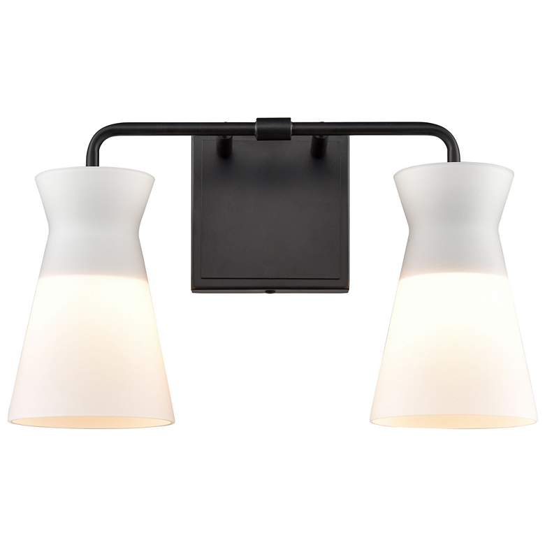 Image 1 Brookville 15" Wide 2-Light Vanity Light - Matte Black