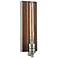 Brookweiler 15"H Polished Nickel and Dark Wood Wall Sconce