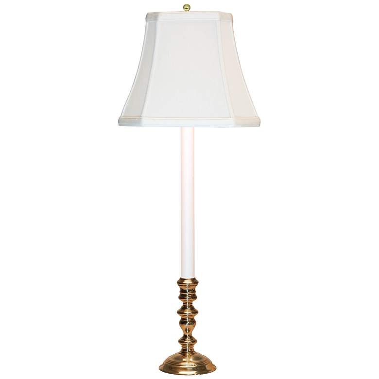 Image 2 Brookwood 27" Candlestick Buffet Table Lamp with Off-White Shade
