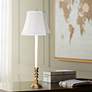 Brookwood 27" Candlestick Buffet Table Lamp with Off-White Shade