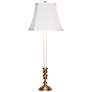 Brookwood Candlestick Buffet Table Lamp with Off-White Shade
