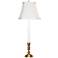Brookwood Candlestick Buffet Table Lamp with Off-White Shade