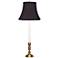 Brookwood Polished Brass Buffet Lamp with Black Shade