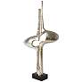 4_Brother and Sister 33" High Silver Leaf Statue more views