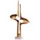 Brother and Sister Semi-Gloss Gold 33" High Metal Sculpture