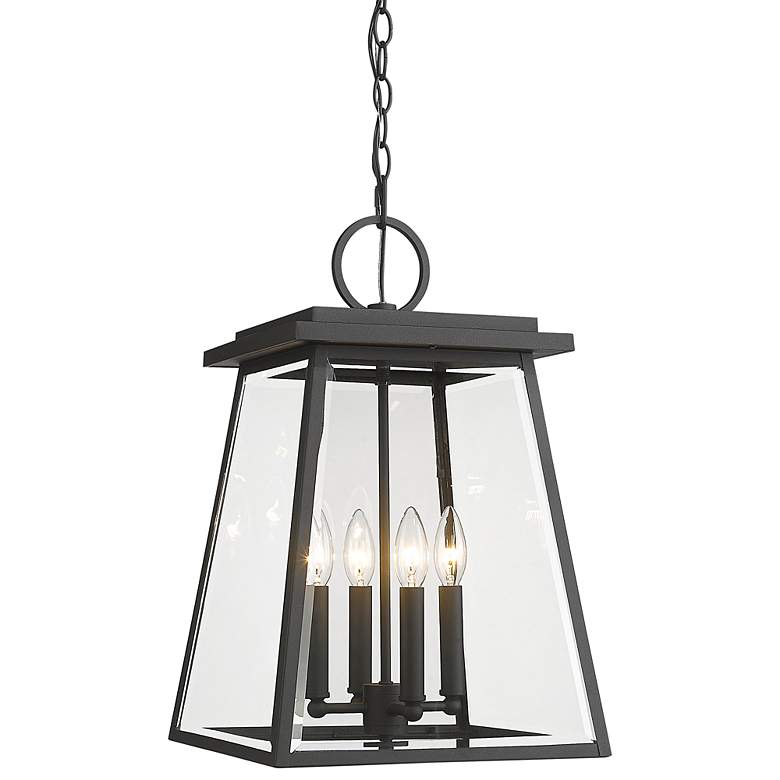 Image 3 Broughton 19 1/2" High Black 4-Light Outdoor Hanging Light