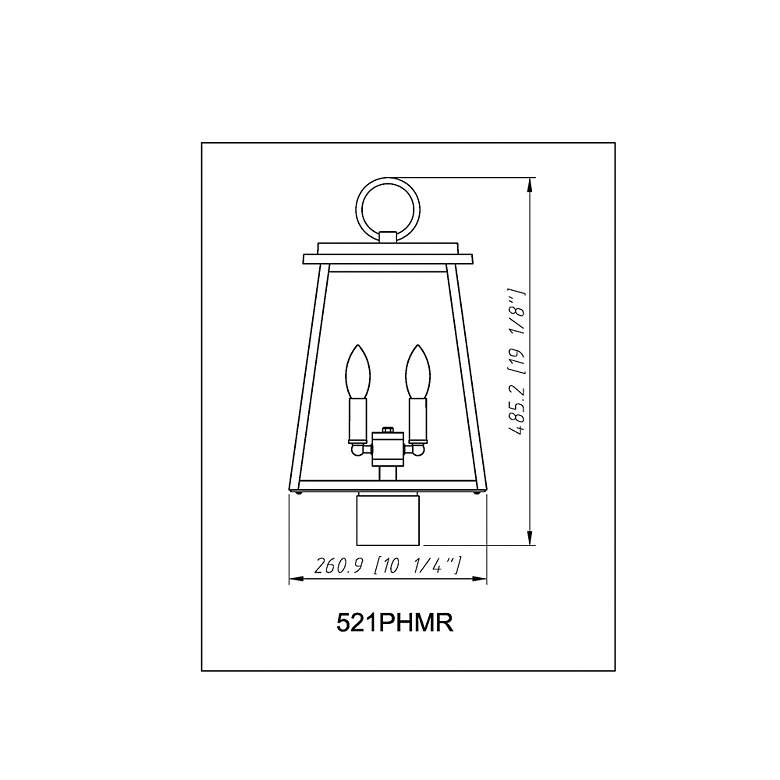 Image 6 Broughton 19 1/4" High Black 2-Light Outdoor Post Light more views