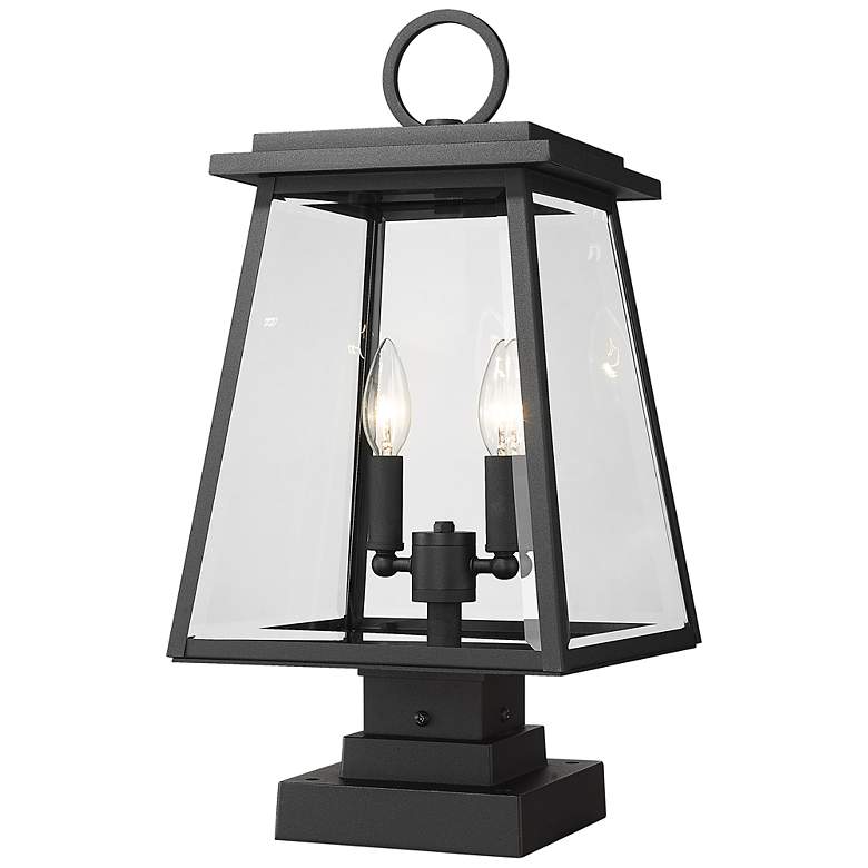 Image 3 Broughton 21" High Black 2-Light Outdoor Pier Mount Light
