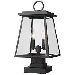 Broughton 21" High Black 2-Light Outdoor Pier Mount Light