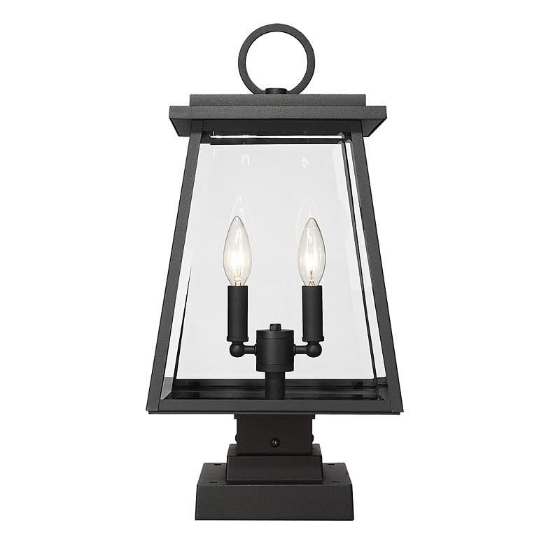 Image 6 Broughton 21" High Black 2-Light Outdoor Pier Mount Light more views