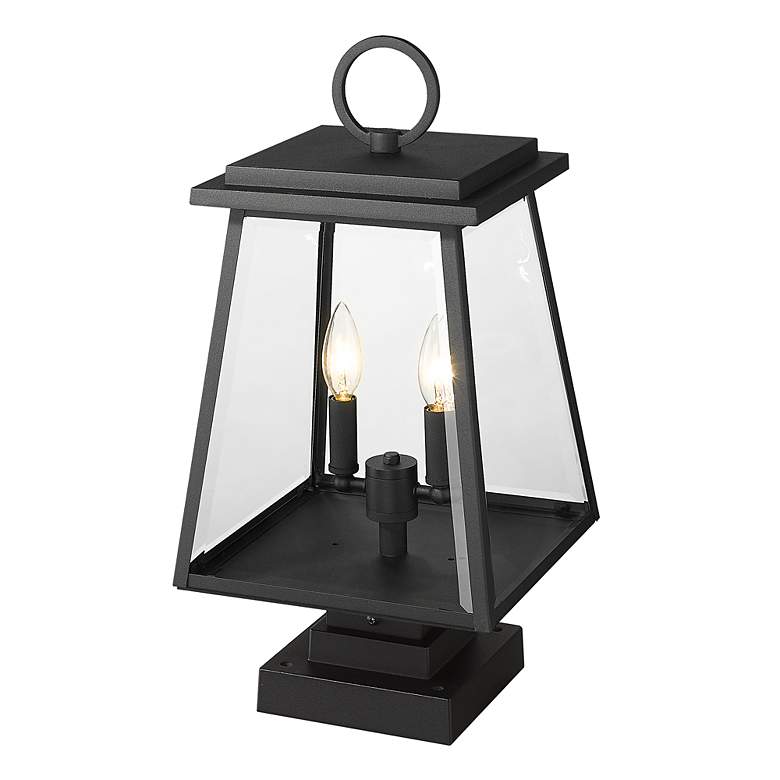 Image 7 Broughton 21" High Black 2-Light Outdoor Pier Mount Light more views