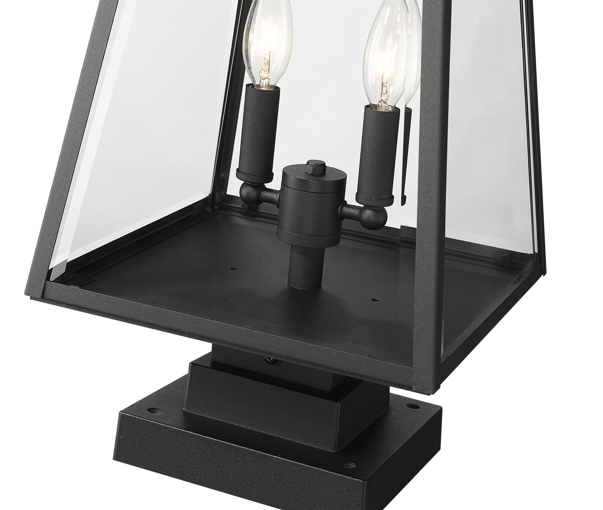 Broughton 21" High Black 2-Light Outdoor Pier Mount Light in scene