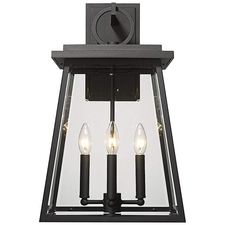 Image 3 Broughton 21" High Black 4-Light Outdoor Wall Light more views