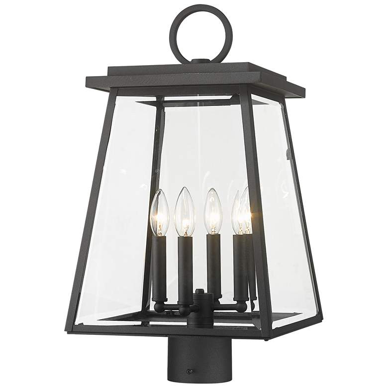 Image 1 Broughton 22 1/2" High Black 4-Light Outdoor Post Light