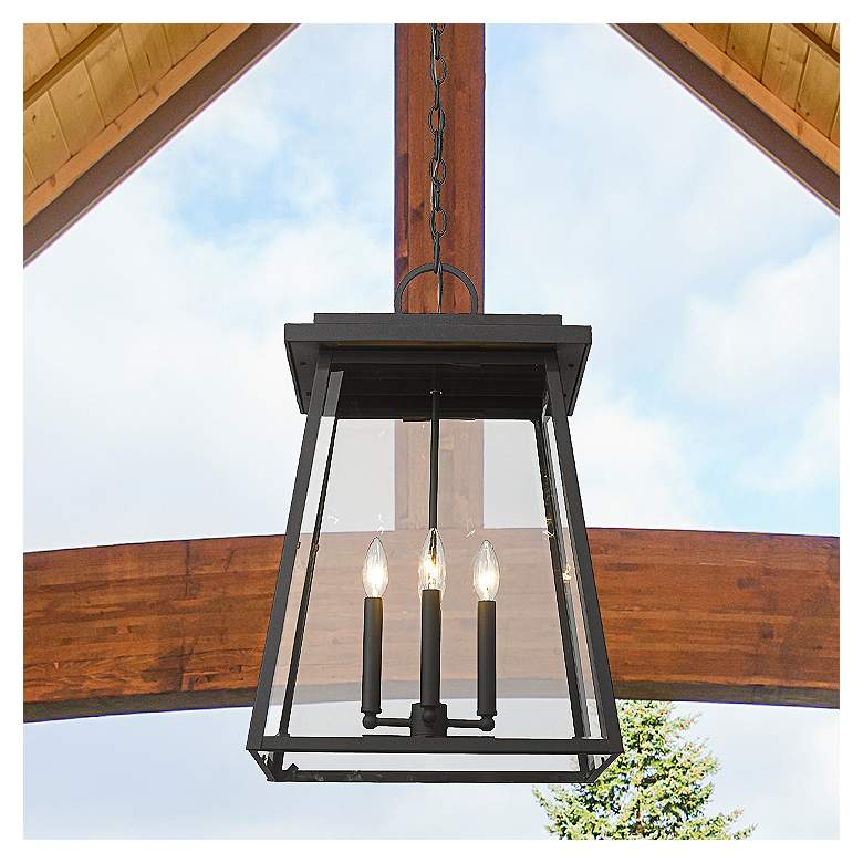 Image 2 Broughton 23 3/4" High Black 4-Light Outdoor Hanging Light