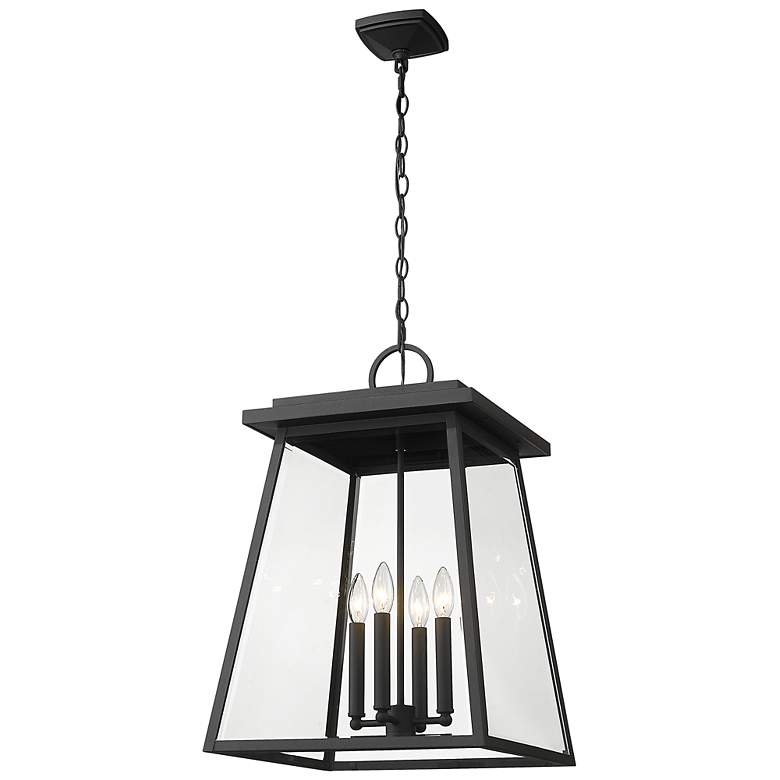 Image 6 Broughton 23 3/4" High Black 4-Light Outdoor Hanging Light more views