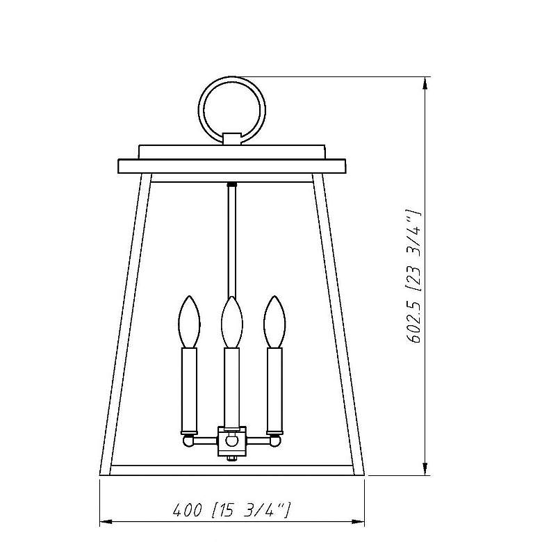Image 7 Broughton 23 3/4" High Black 4-Light Outdoor Hanging Light more views