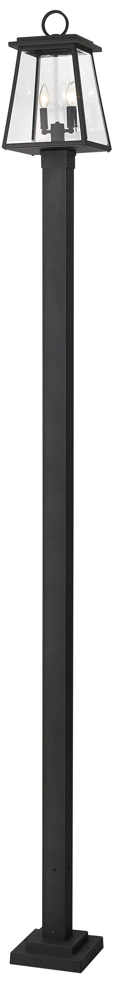 Broughton by Z-Lite Black 112.5 inch 2 Light Outdoor Post Mounted Fixture