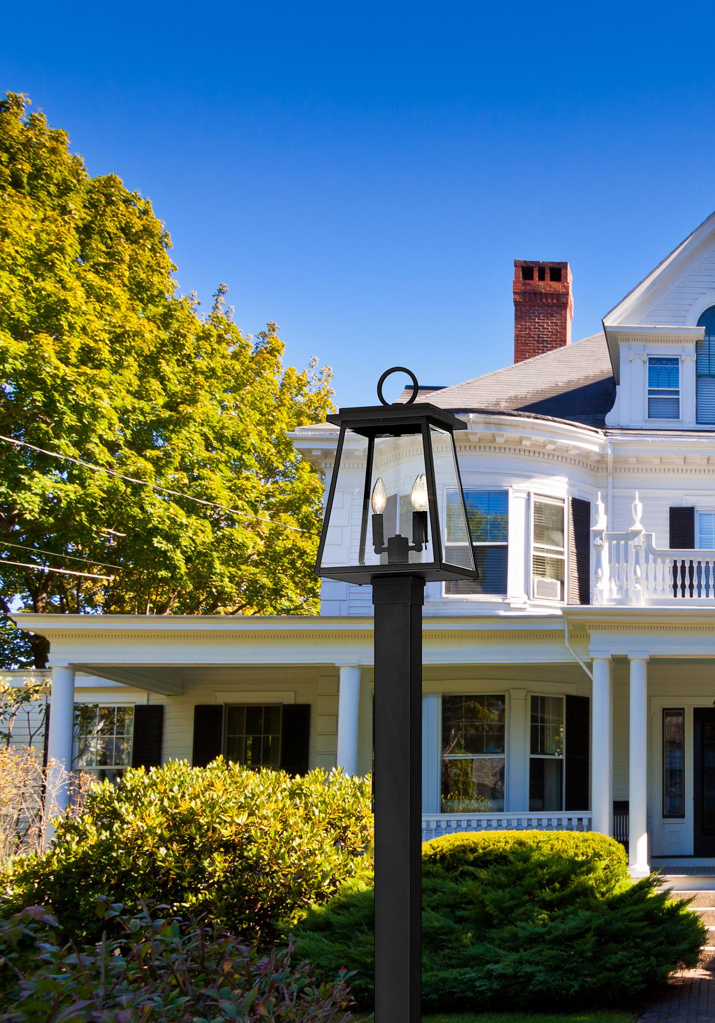 Image 4 Broughton by Z-Lite Black 112.5 inch 2 Light Outdoor Post Mounted Fixture more views