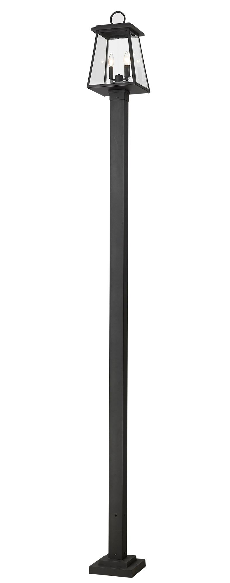 Image 6 Broughton by Z-Lite Black 112.5 inch 2 Light Outdoor Post Mounted Fixture more views