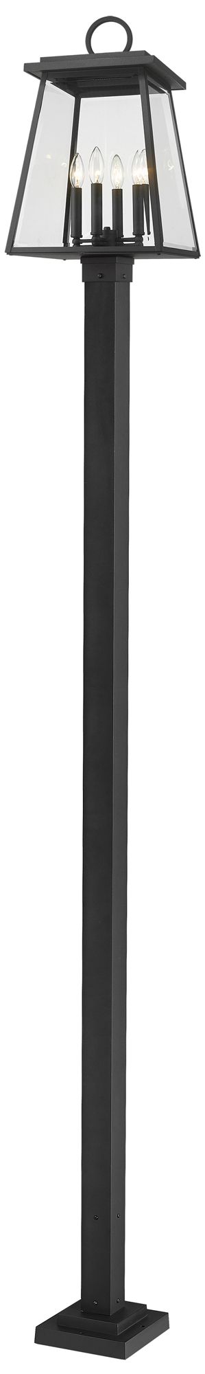 Broughton by Z-Lite Black 115.75 inch 4 Light Outdoor Post Mounted Fixture