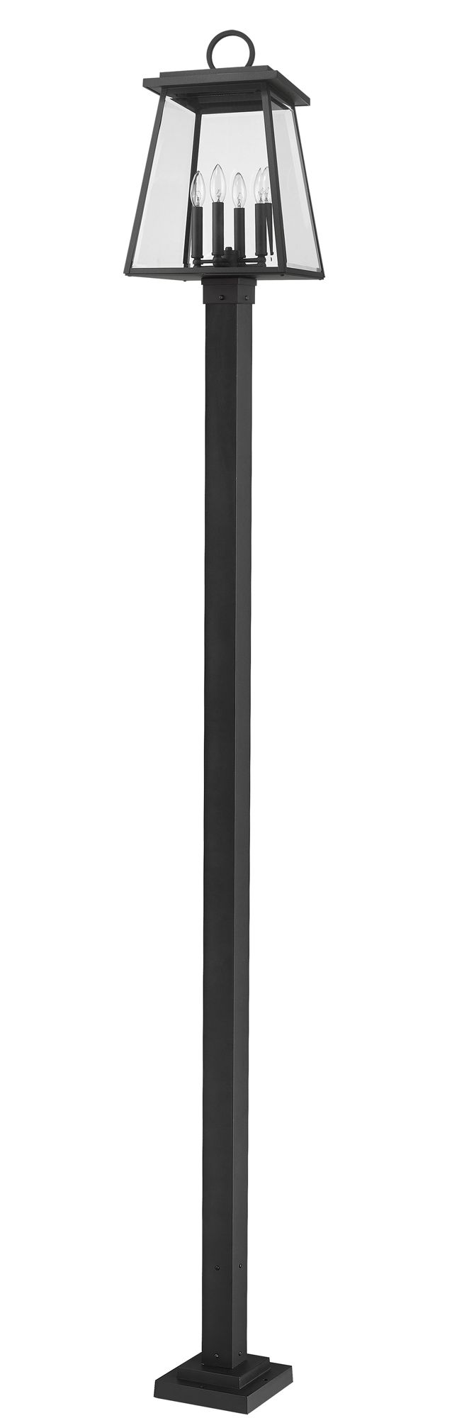 Broughton by Z-Lite Black 115.75 inch 4 Light Outdoor Post Mounted Fixture