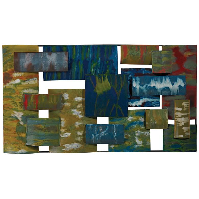Image 1 Broward Metal Collage 37 inch Wide Contemporary Wall Art