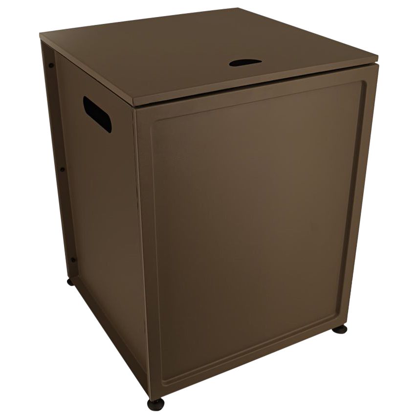 Brown 20 3/4" High Outdoor Cover Table/Propane Tank Hideaway