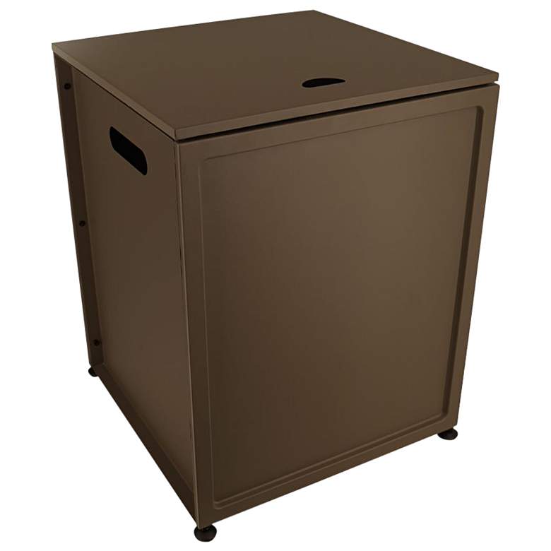 Brown 20 3/4&quot; High Outdoor Cover Table/Propane Tank Hideaway