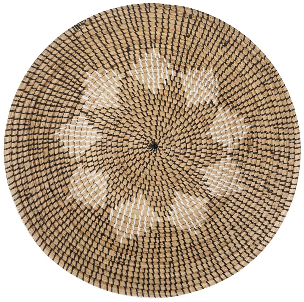Image 4 Brown and Beige Star Seagrass 3-Piece Round Wall Art Set more views